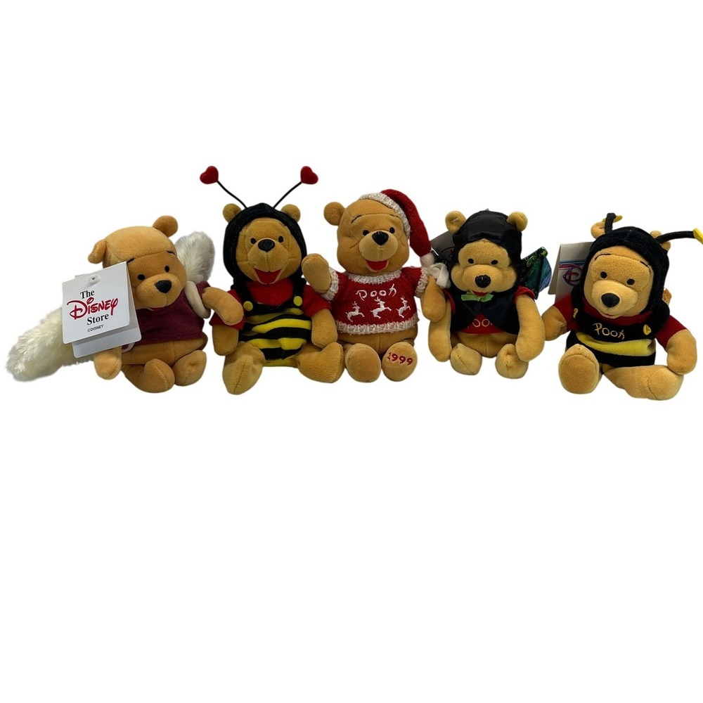 Disney‎ Winnie the Pooh Plush Bumble Bee Bat Winter Sweater Dreams w/Wings Tags